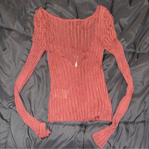 Free People Open Back Ribbed Long Sleeve - Picture 3 of 3